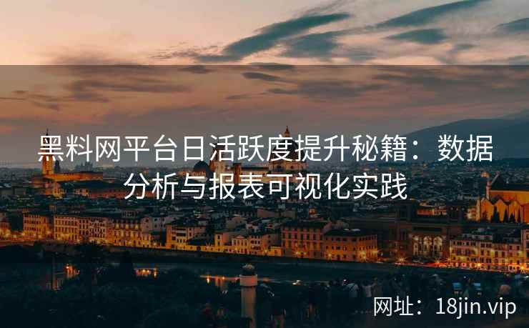黑料网平台日活跃度提升秘籍：数据分析与报表可视化实践
