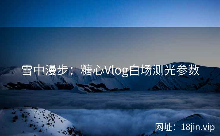雪中漫步：糖心Vlog白场测光参数